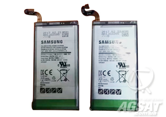 батареи Galaxy S8 и Samsung Galaxy S8 Plus