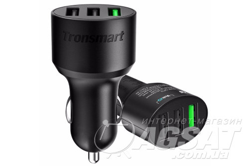 Tronsmart C3PTA, 42W, 2xUSB(VoltIQ) + USB(Quick Charge 3.0) фото