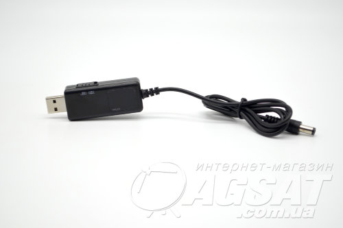 USB 5V to DC 9V 12V 5.5x2.1 кабель питания