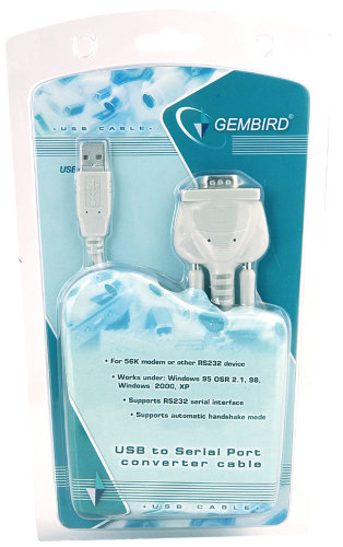 Переходник USB 1.1-COM "GEMBIRD" (шнур1,8м) фото
