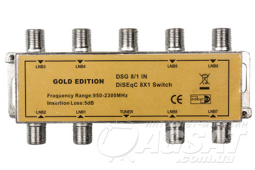 DiSEqC 1.1 8x1 Gold Edition DSG-8/1 IN фото