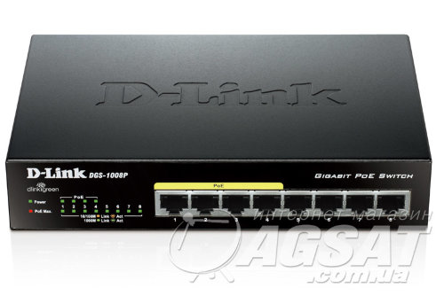 Switch D-Link DGS-1008P 8*1000Мbit (4*PoE) фото
