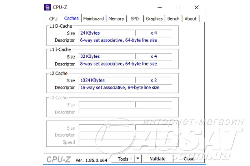 Тест CPU-Z на Beelink AP34 Ultimate