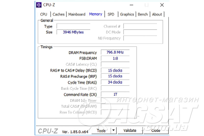 Тест CPU-Z на Beelink AP34 Ultimate