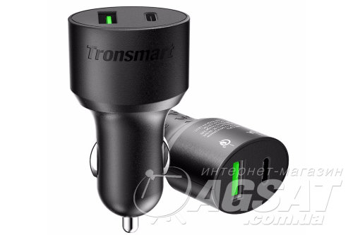 Tronsmart C2PTU, 33W, USB (Quick Charge 3.0) + USB Type-C фото