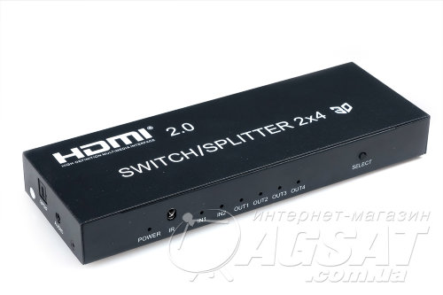 HDMI Switch / Splitter 2x4 HD-S244A фото
