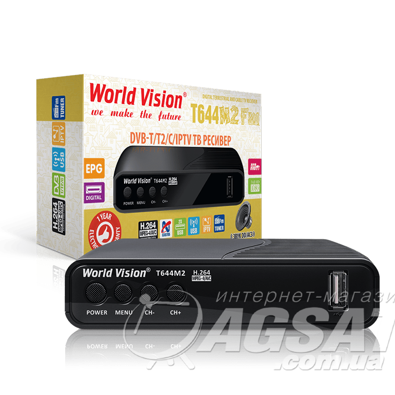 World Vision T644M2 FM - Бюджетна цифрова приставка з розширеними