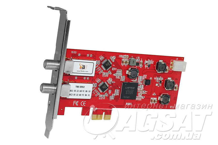 TBS6902 DVB-S2 Dual Tuner PCIe Card