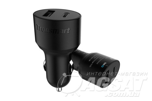 Tronsmart C2PTE, 30W, USB(VoltIQ) + USB Type-C(Quick Charge 3.0) фото