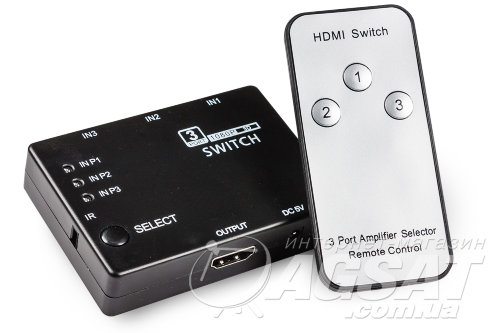 HDMI SWITCH 3/1 Mini+IR фото