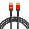HDMI Кабель, 1м,  ver.2.1, Red/Gold HDMI Кабель, 1м,  ver.2.1, Red/Gold