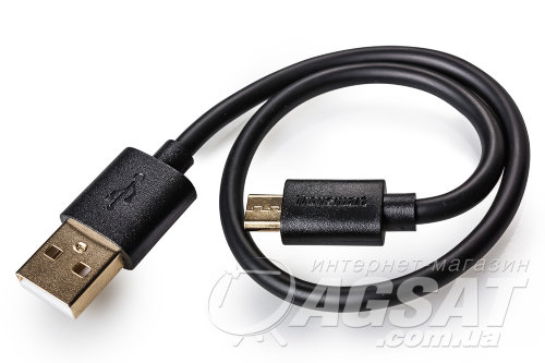 Кабель Tronsmart MUS01 Premium USB Cable 0.3m With Gold-Plated Connectors Black фото