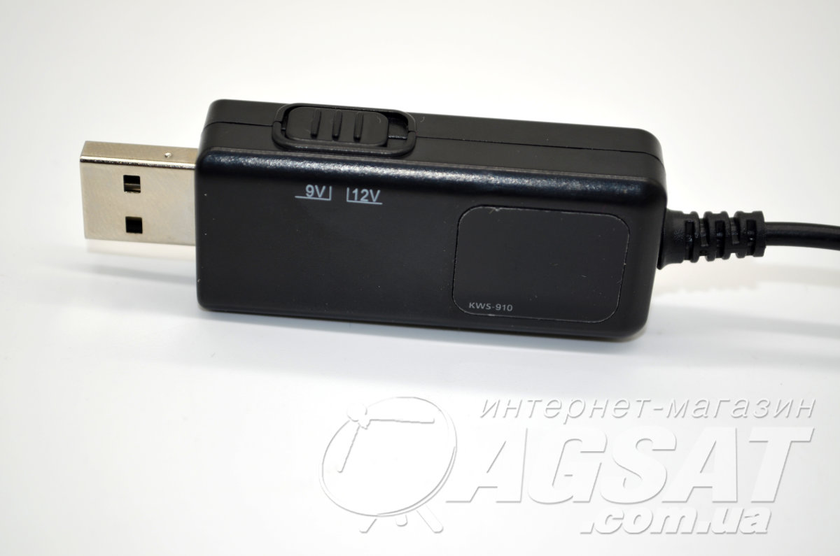 USB 5V to DC 9V 12V 5.5x2.1 кабель питания