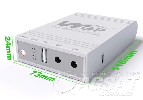 Бесперебойник Mini DC UPS для роутера WGP-103 10400mAh (USB/DC 9V/12V) фото