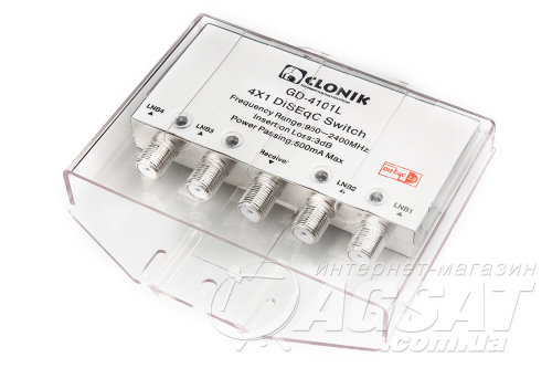 DiSEqC 2.0 4x1 Clonik GD-4101L в кожухе светодиод фото