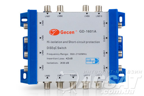 DiSEqC 1.1 16x1 Gecen GD-1601A фото