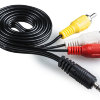 AV кабель перехідник miniJack 3.5 - 3 x RCA , 1.0м AV кабель перехідник miniJack 3.5 - 3 x RCA , 1.0м
