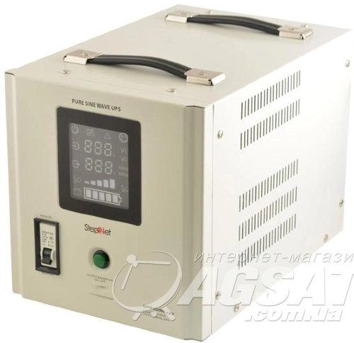 ДБЖ з правильною синусоїдою Step4Net UPS-500W-12V (500 Вт, зовнішня батарея 12В, струм заряду 5A/10A) фото