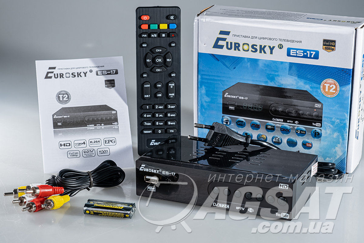 Приставка для цифрового ТВ Eurosky ES-17 T2: цена 545 грн., купить ...