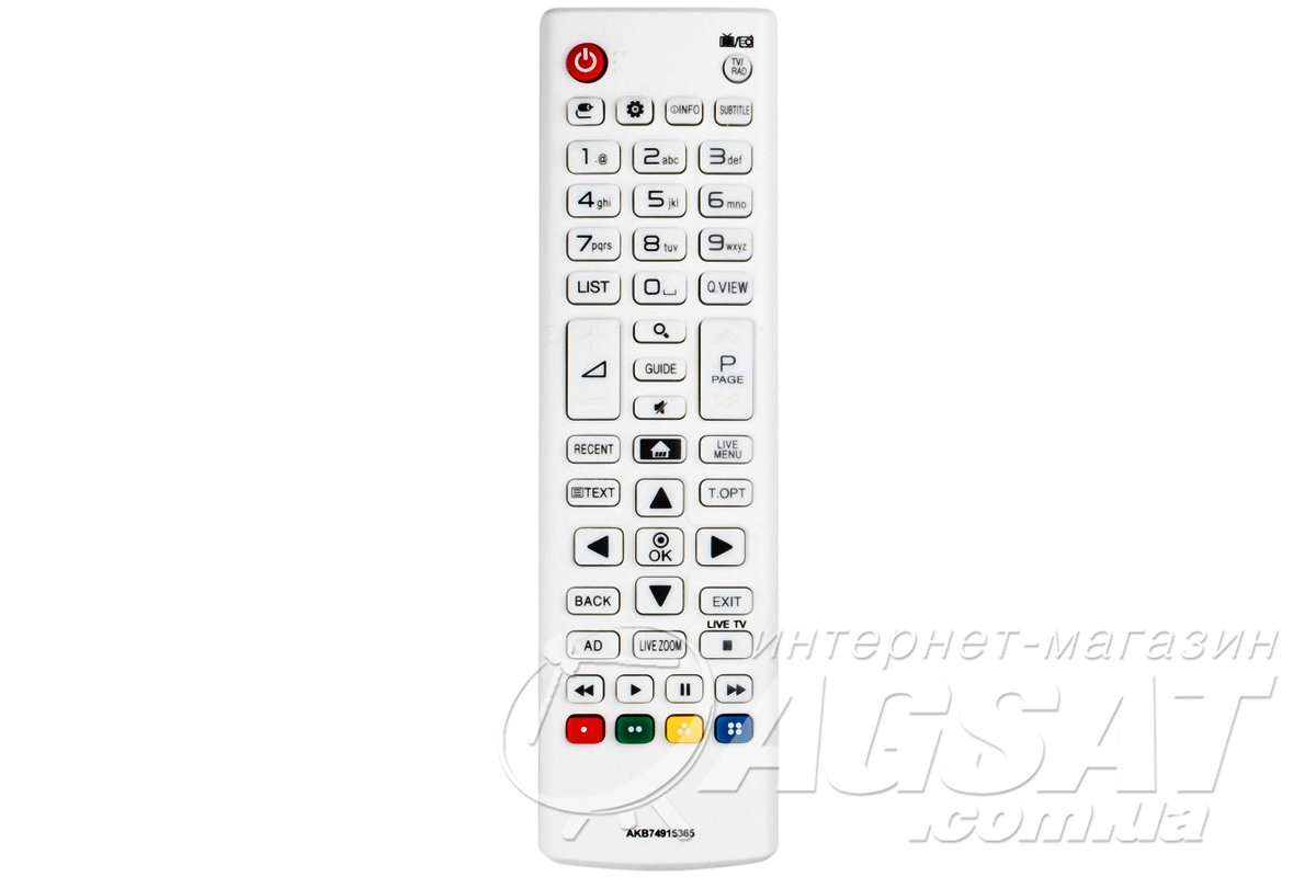 Купить пульт для телевизора LG - Пульт LG AKB74915365, белый в Agsat.com.ua