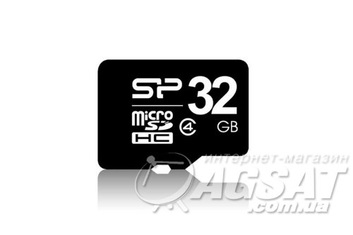 Карта пам'яті Silicon Power MicroSDHC 32Gb Class4 (SP032GBSTH004V10-SP) фото