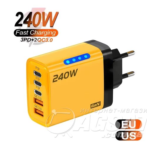 Зарядний пристрій 240W 5-Port фото