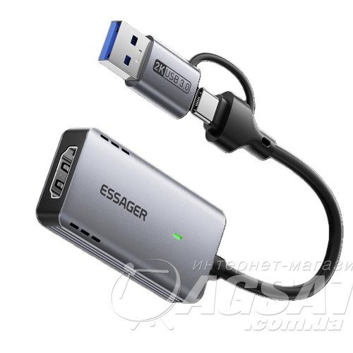 Essager HDMI грабер 4K USB 3.0 (Type-C) фото