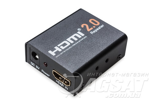 Підсилювач HDMI сигналу HD-R121A, до 30м, 4K UHD, hdmi 2.0 фото