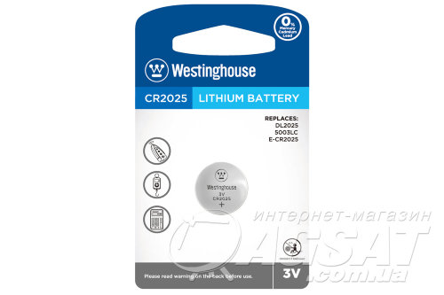 Літієва батарейка Westinghouse Lithium CR2025 фото