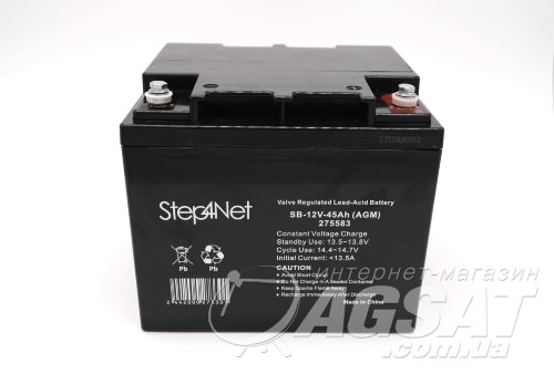 Акумулятор для ДБЖ Step4Net SB-12V-45Аh (AGM) фото