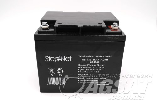 Акумулятор для ДБЖ Step4Net SB-12V-45Аh (AGM)