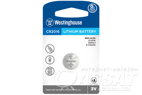 Літієва батарейка Westinghouse Lithium CR2016 фото