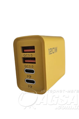 Зарядное устройство 120Вт с 4 USB-портами, для телефона, планшета и др фото