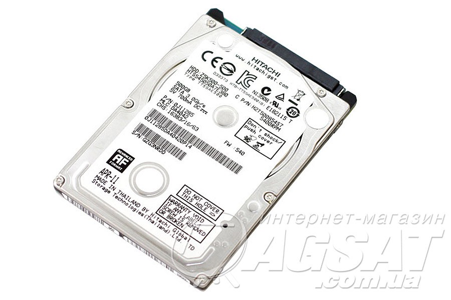 Жесткий диск Hitachi (HTS545050A7E380) - 2.5", 500GB, 5400rpm, 8Мb ...