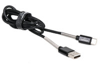 USB-Type-C кабель, тканинна оплетка, 2.4A, 1m фото