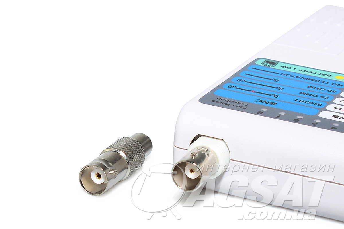 Тестер Ethernet кабелей RJ45+RJ11+BNC+USB: цена 455 грн., купить в Киеве