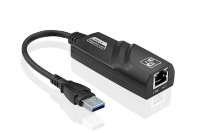 Сетевая карта USB3.0-LAN AX88179, 100/1000 Mb/s, внешняя, черная фото