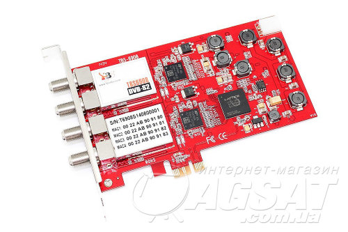TBS6908 Professional DVB-S2 Quad Tuner PCIe Card