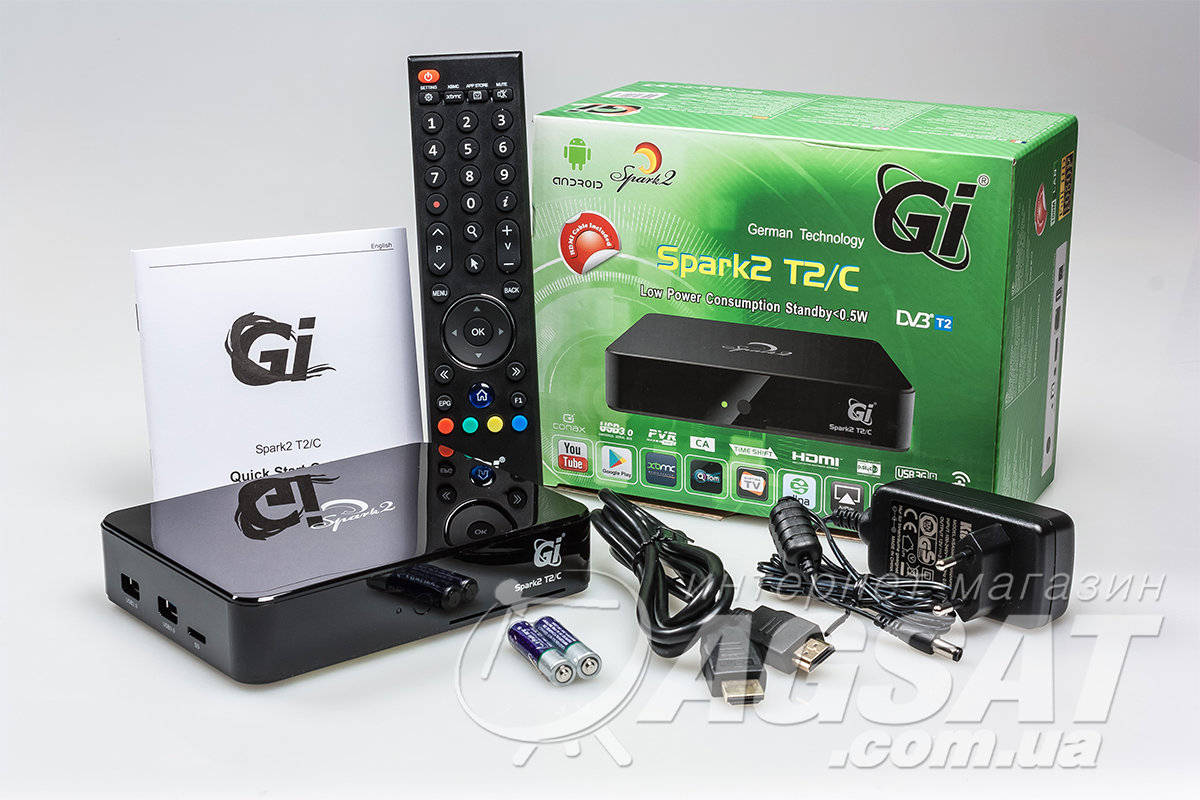 Gi Spark 2 T2/C – комбинированный DVB-T2 ресивер на Android