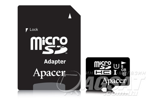 Apacer MicroSDHC 8Gb class 10 фото